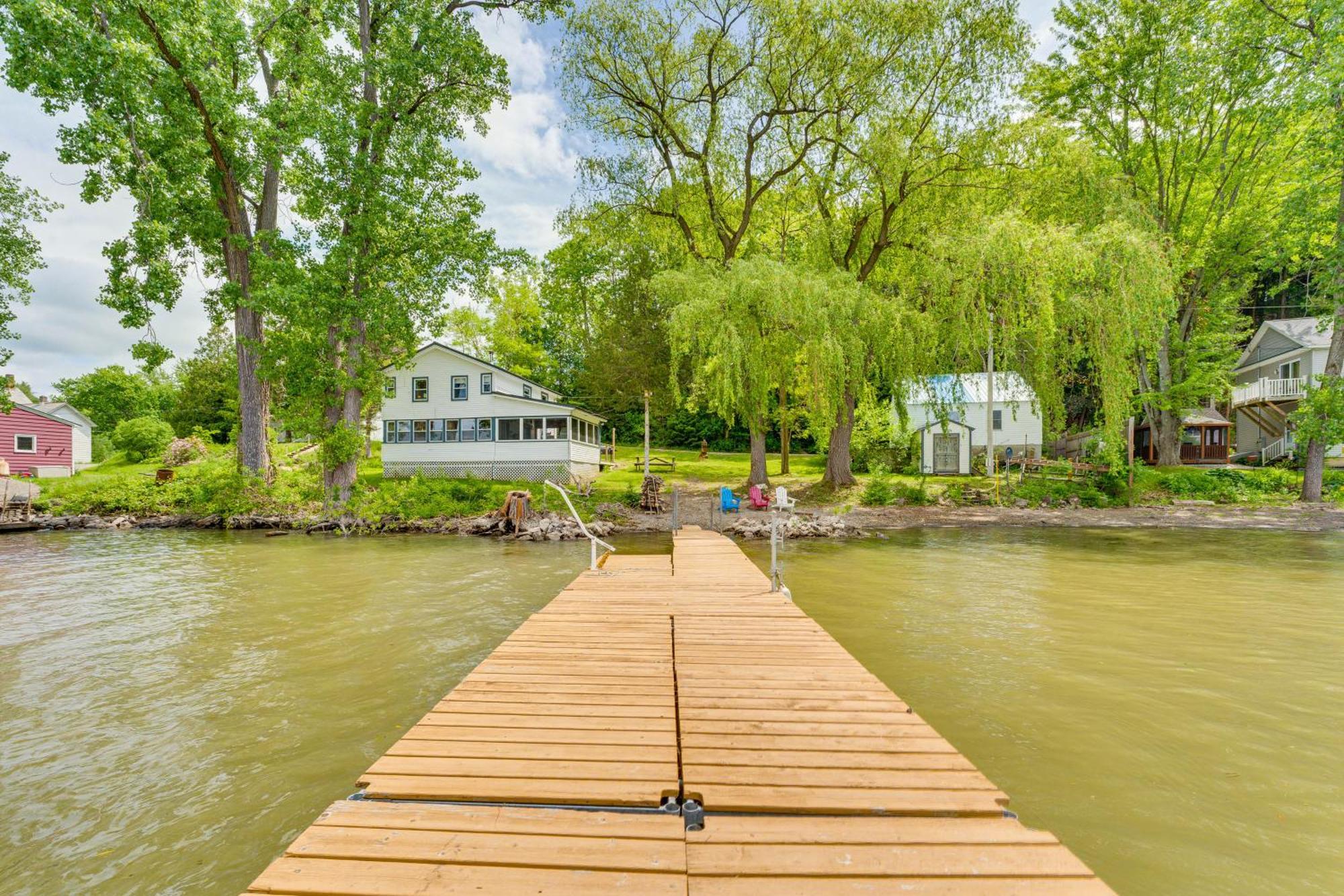 Waterfront Home On Lake Champlain With Dock And Kayaks Orwell Экстерьер фото